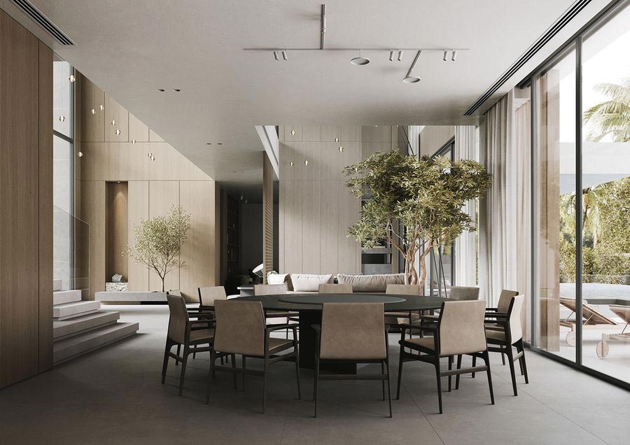 Ánh sáng tự nhiên giữ vai trò chủ đạo