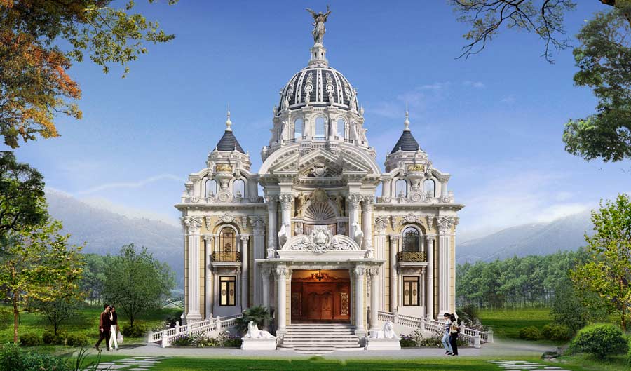 Lâu đài diện tích 3000m2 tráng lệ