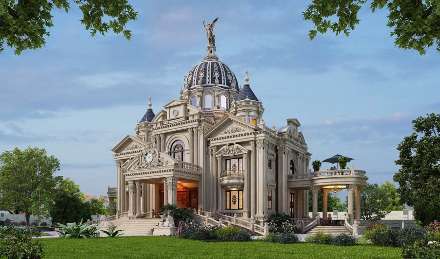 Lâu đài diện tích 3000m2 tráng lệ