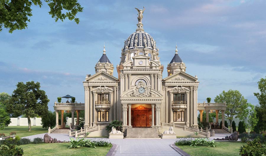 Lâu đài diện tích 3000m2 tráng lệ