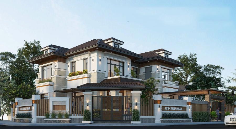 Biệt thự mái Nhật 3000m2 2 tầng