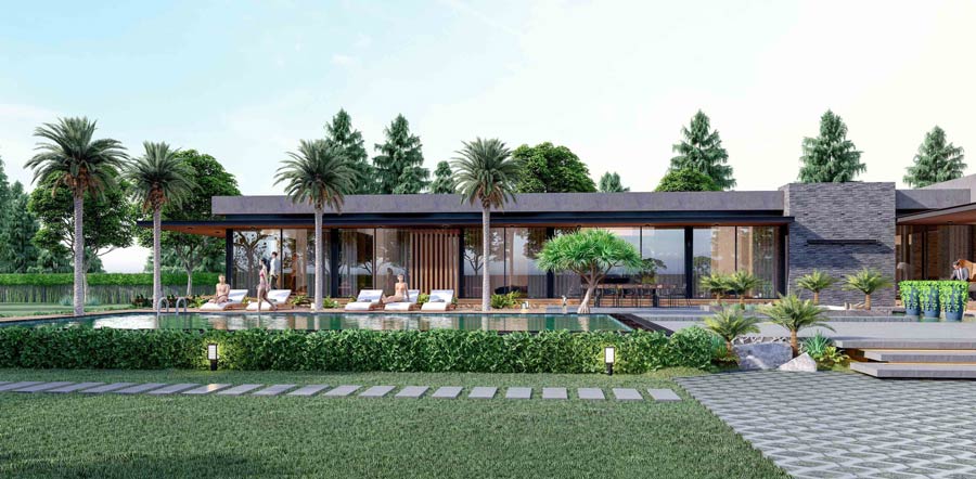 Villa tropical 3000m2 1 tầng