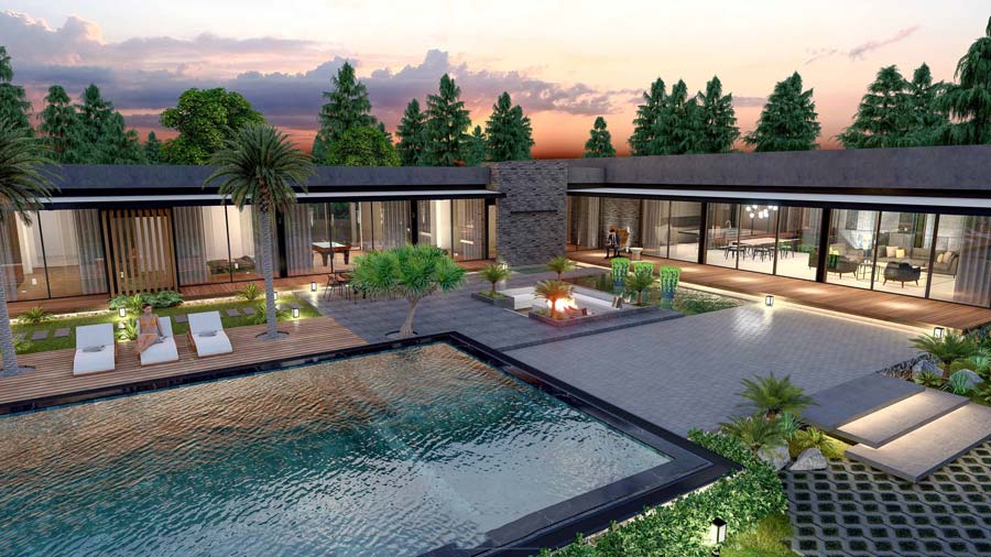 Villa tropical 3000m2 1 tầng