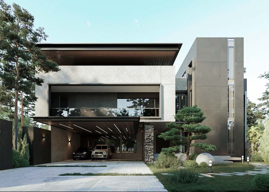 Thiết kế biệt thự đẹp 7 tỷ có gara