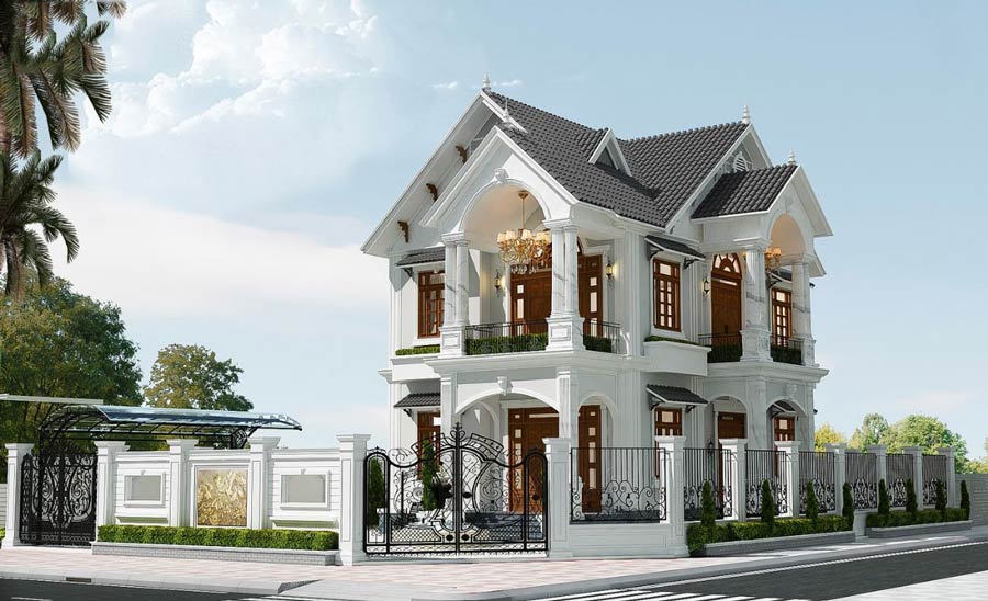 Biệt thự 7 tỷ mái thái trang nhã và thanh lịch