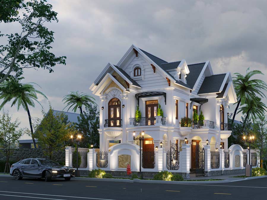 Biệt thự 7 tỷ mái thái trang nhã và thanh lịch