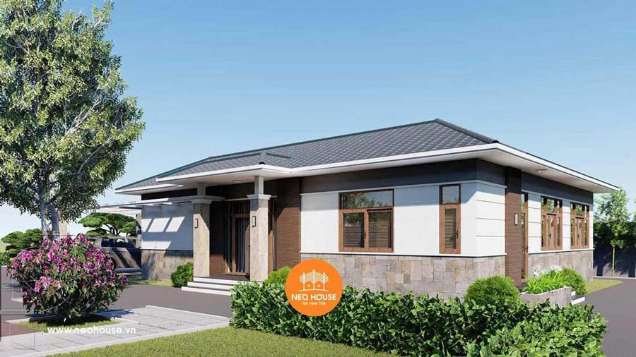 Mẫu thiết kế biệt thự mái dốc kiểu Nhật