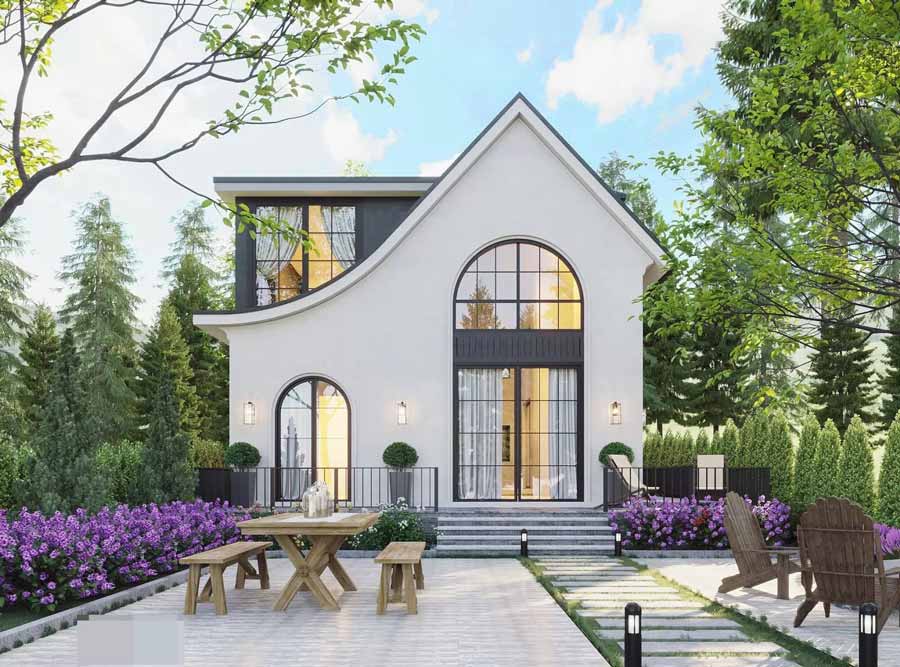 Biệt thự mái dốc phong cách Bắc Âu