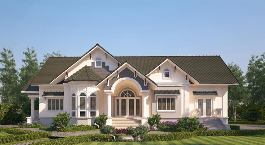 Biệt thự mái dốc phong cách Bắc Âu