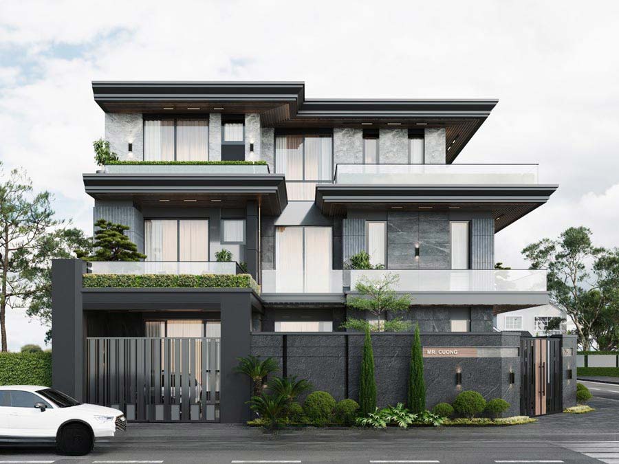 Thiết kế biệt thự phố 12m tối giản