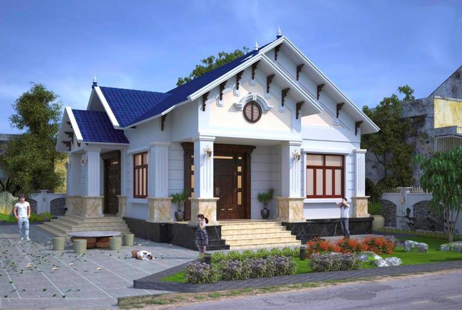 Biệt thự mini 1 tầng 3 phòng ngủ