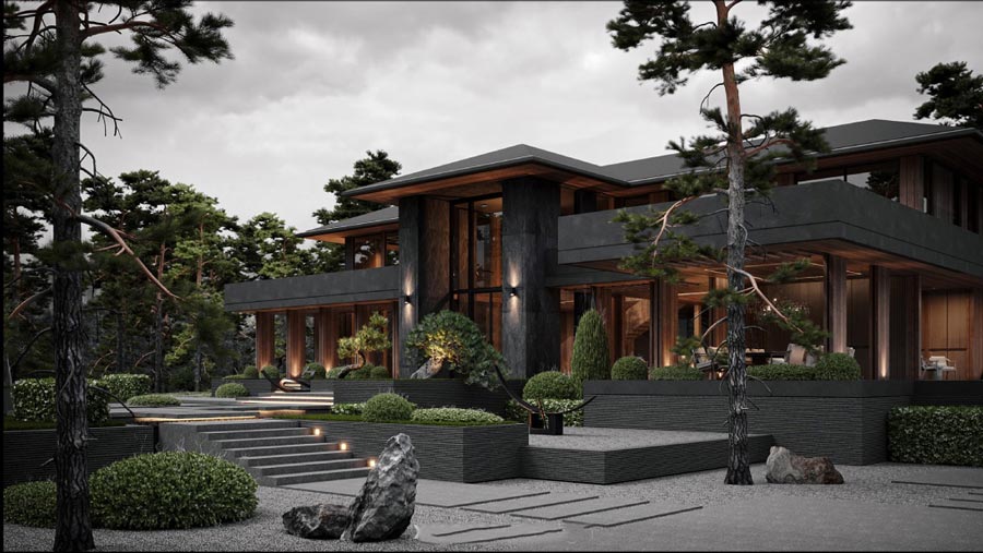 Biệt thự tối giản phong cách Nhật Bản