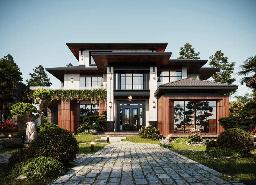 Biệt thự tối giản phong cách Nhật Bản