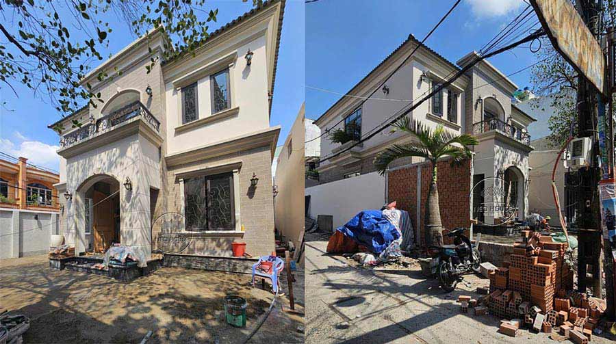 Chi phí xây dựng phần thô và hoàn thiện