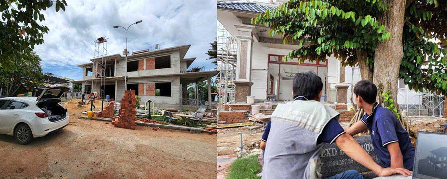 Chi phí xây dựng phần thô và hoàn thiện