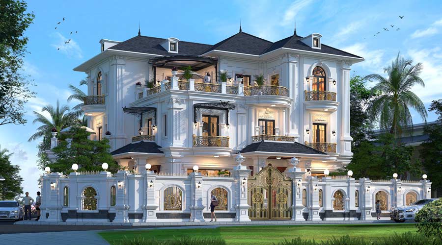 Thiết kế nhà biệt thự 7 tỷ mái nhật tinh tế