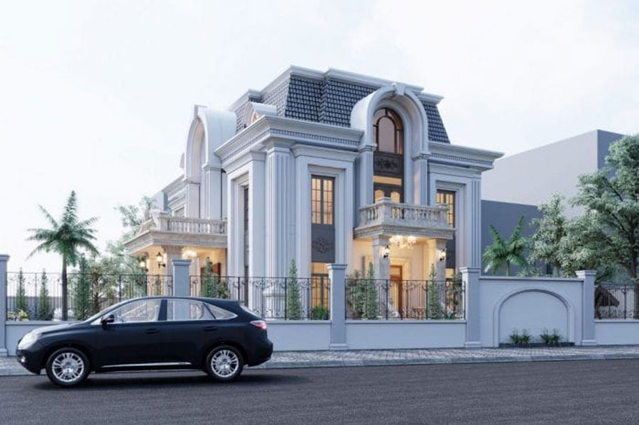 Thiết kế biệt thự 7 tỷ tân cổ điển sang trọng