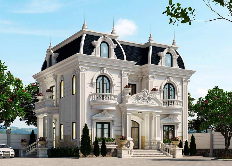 Thiết kế biệt thự 7 tỷ tân cổ điển sang trọng