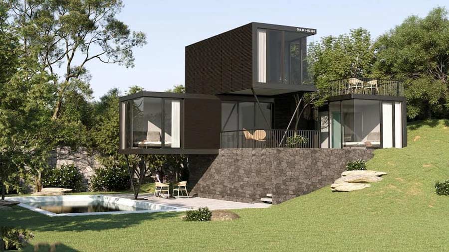 Lưu ý khi thiết kế và thi công nhà lắp ghép 2 tầng