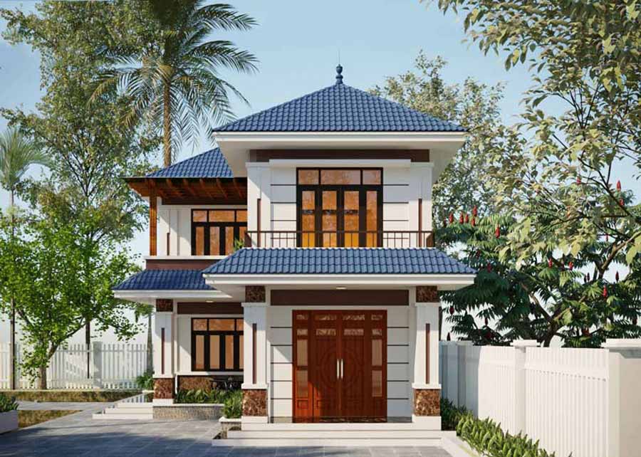 Nhà 2 tầng đẹp giá 1 tỷ chữ L ở nông thôn 