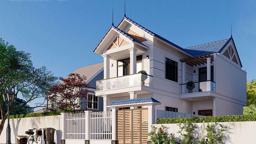 Nhà 2 tầng đẹp giá 1 tỷ chữ L ở nông thôn 