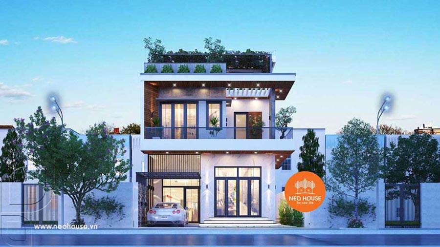 Mẫu nhà 2 tầng đẹp giá 1 tỷ có gara