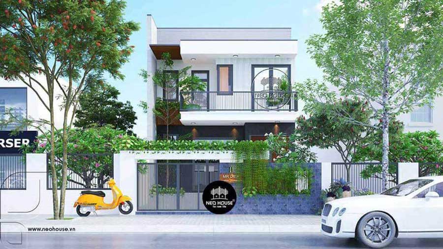 Mẫu nhà 2 tầng đẹp giá 1 tỷ phong cách hiện đại