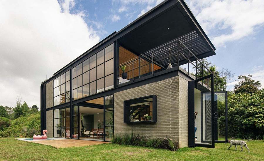 Mẫu nhà 2 tầng lắp ghép 100m2