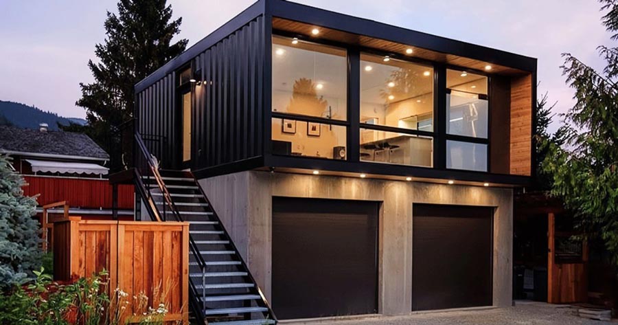 Thiết kế nhà lắp ghép 2 tầng 300 triệu