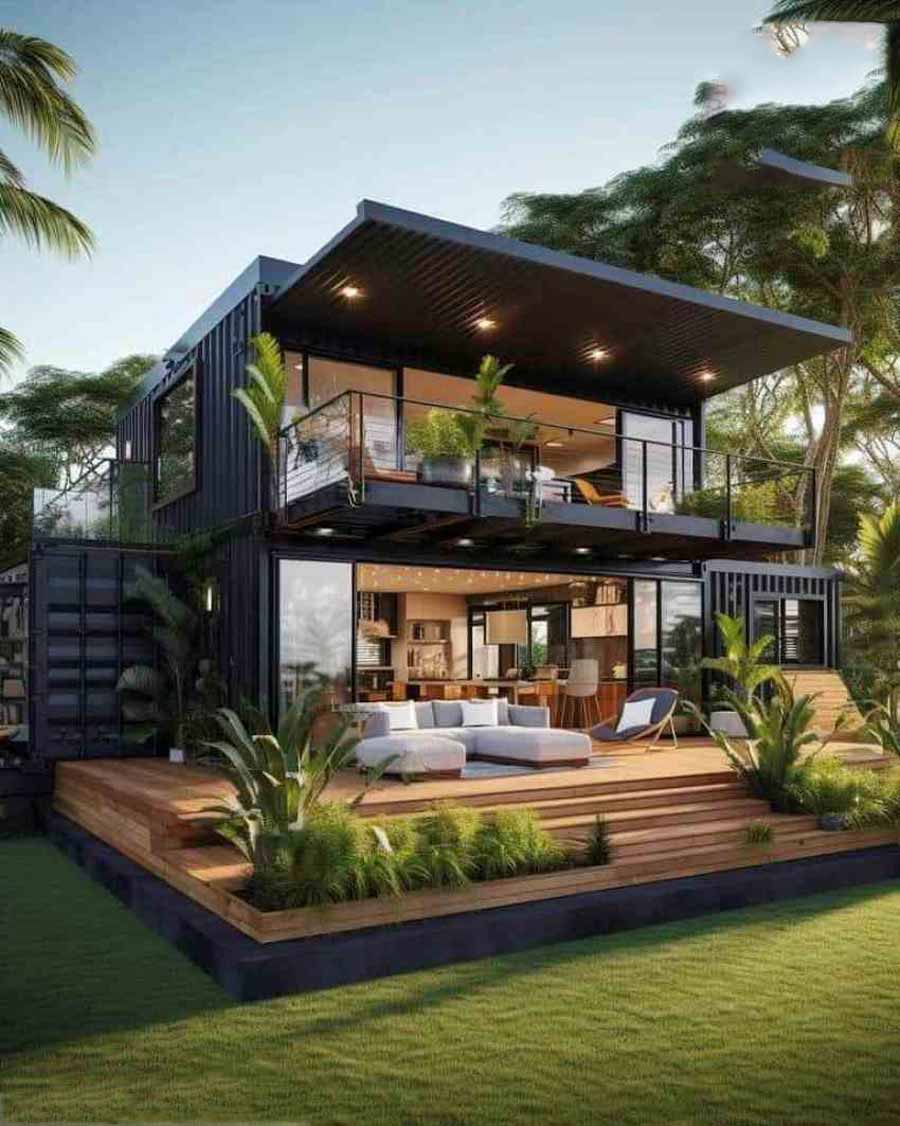 Mẫu nhà 2 tầng lắp ghép 500 triệu