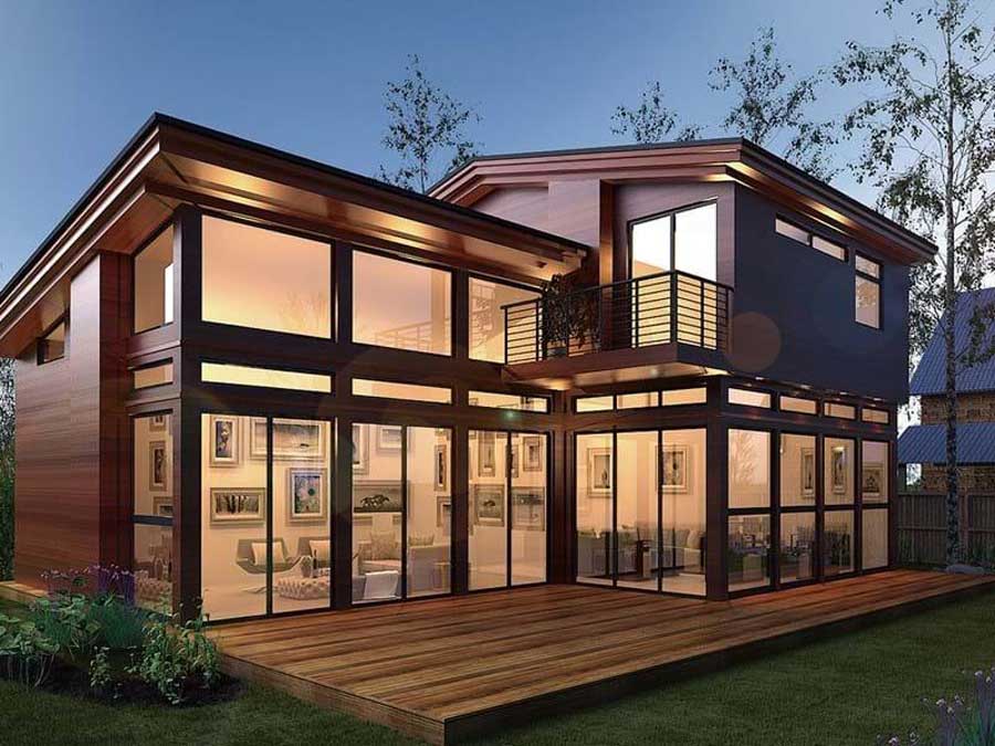 Nhà lắp ghép 2 tầng mái thái