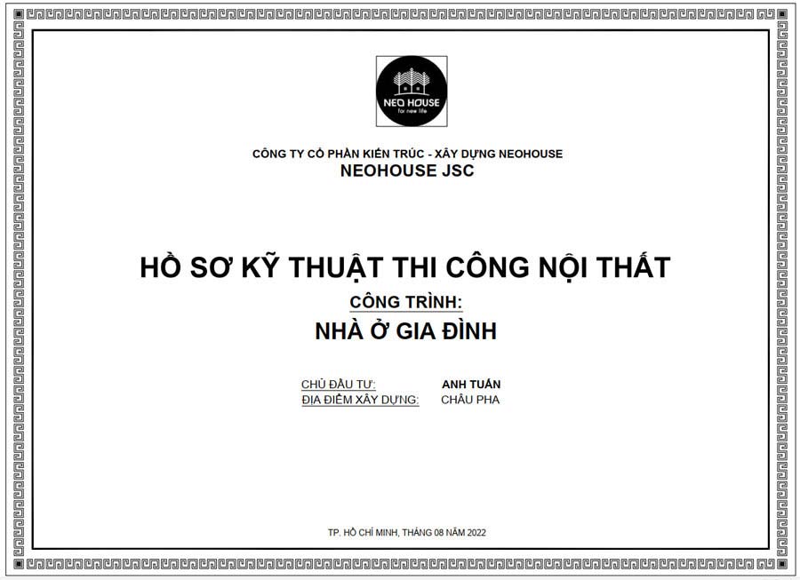 Hồ sơ nội thất 3D & bản vẽ chi tiết thi công