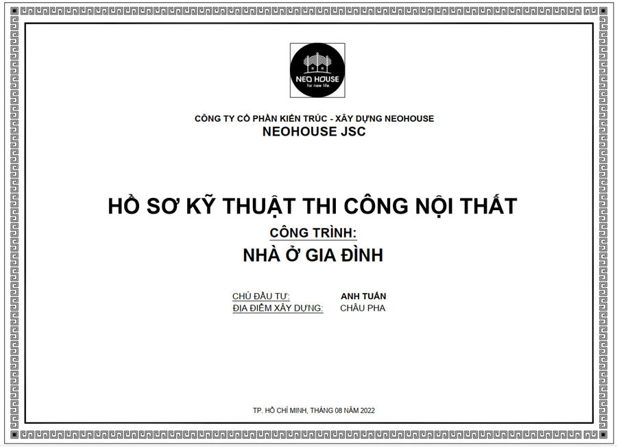 Hồ sơ nội thất 3D & bản vẽ chi tiết
