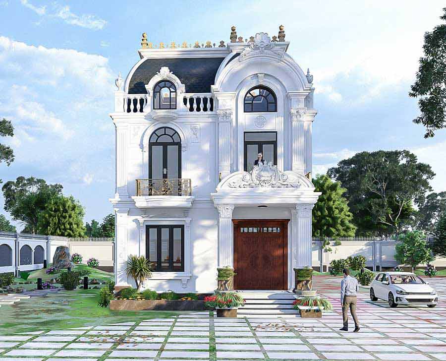 Tập trung vào chi tiết hoa văn và phào chỉ