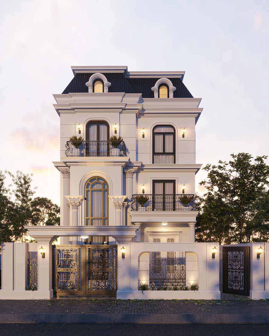 Thiết kế biệt thự châu Âu sang trọng