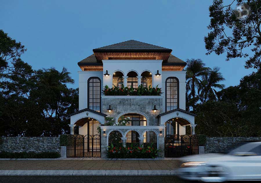 Thiết kế biệt thự Indochine tinh tế