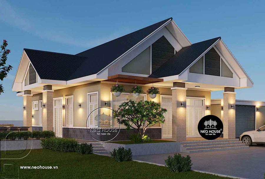 Biệt thự sân vườn 1 tầng tại Hải Dương