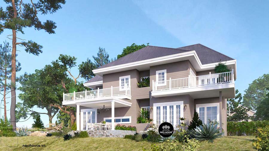 Ưu điểm của biệt thự 2 tầng đẹp ở nông thôn