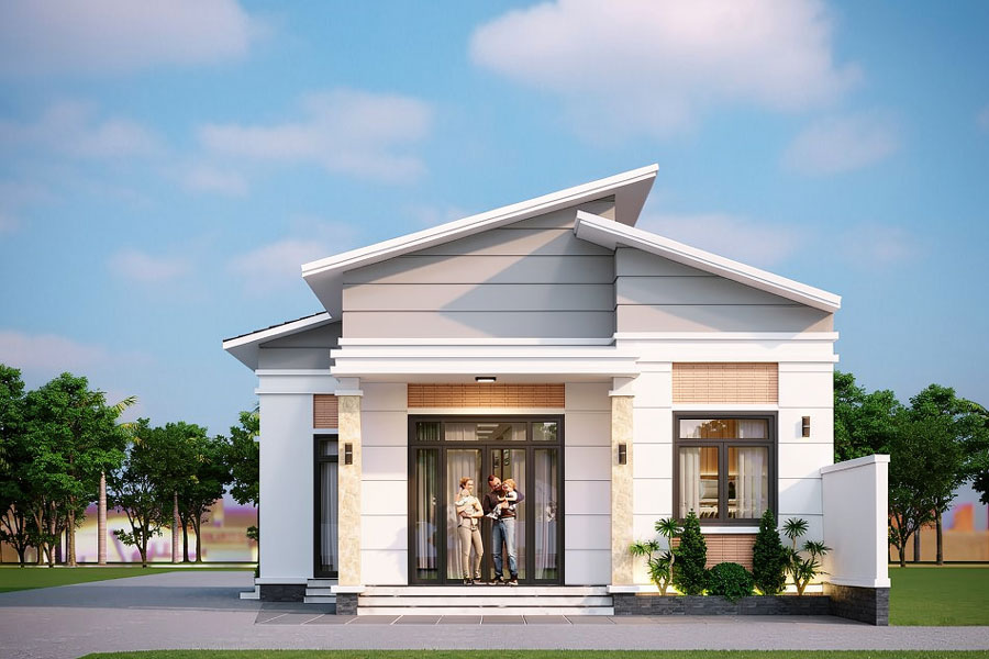 Cách tính chi phí xây nhà mái lệch trọn gói