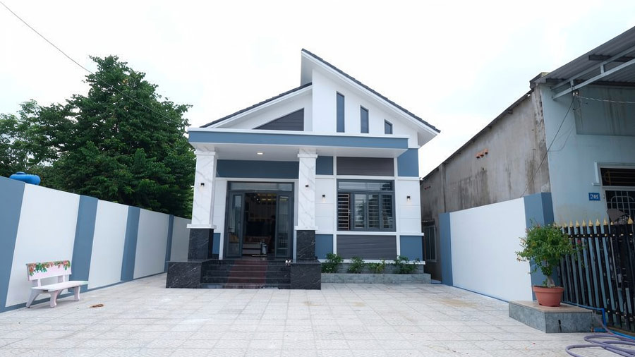 Chi phí xây nhà mái lệch 1 tầng