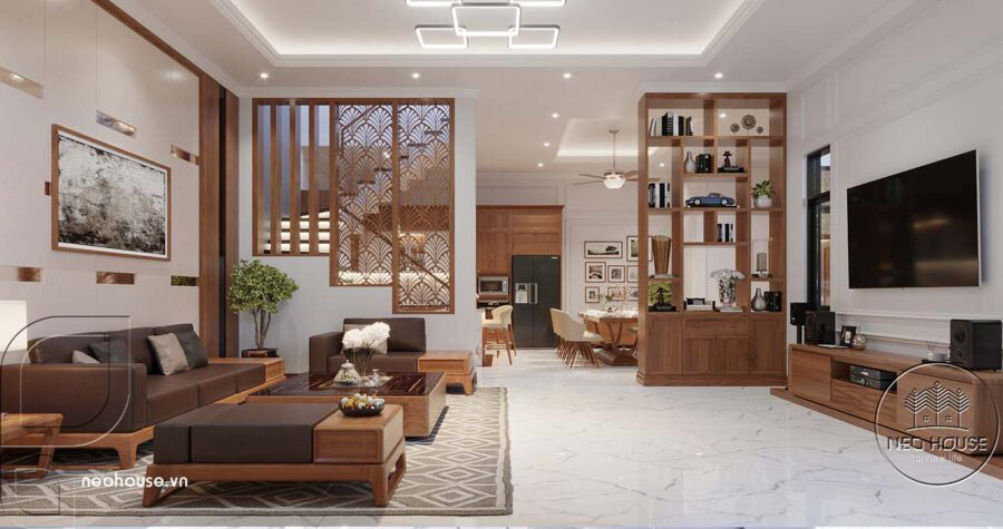Chi phí thiết kế nội thất nhà phố 2 tầng
