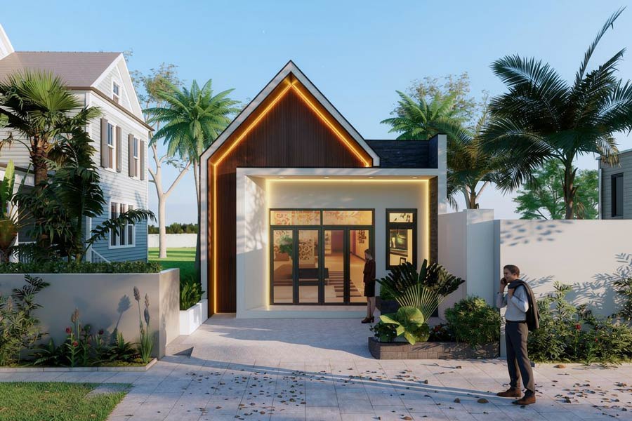 Dự toán chi phí thiết kế, xây nhà 1 tầng 5x15m trọn gói