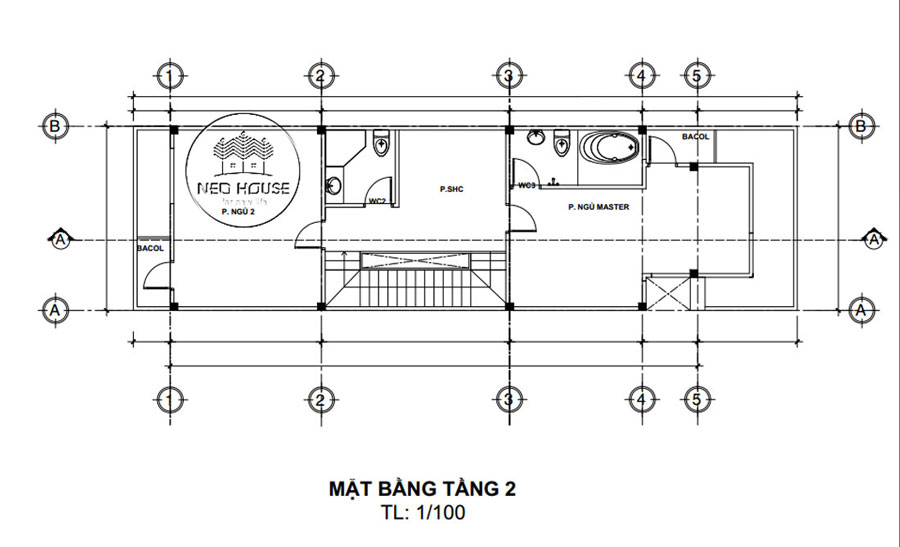 Mẫu thiết kế nhà 2 tầng 3 phòng ngủ có sân vườn