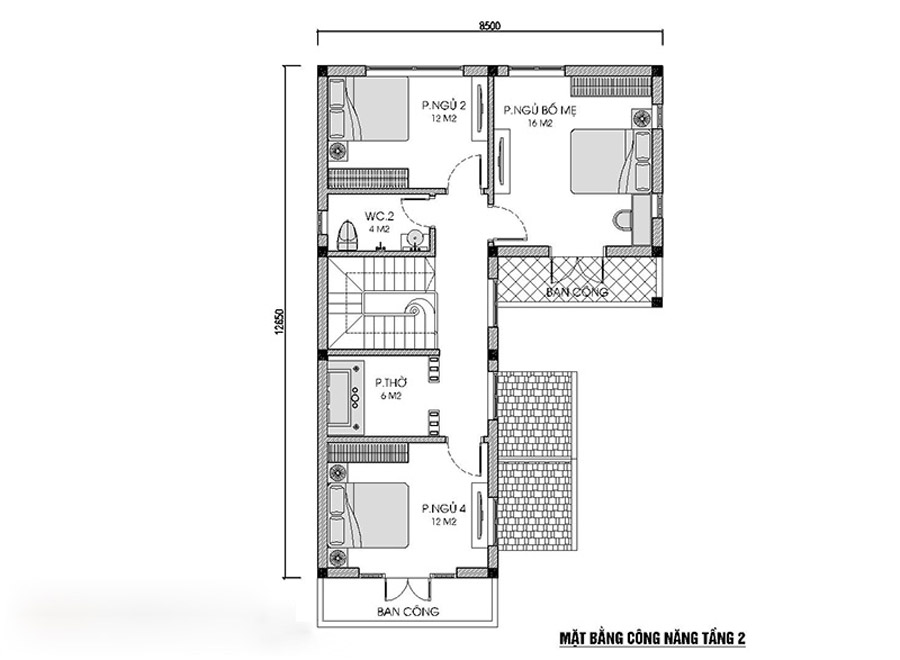 Bố trí công năng tầng 1