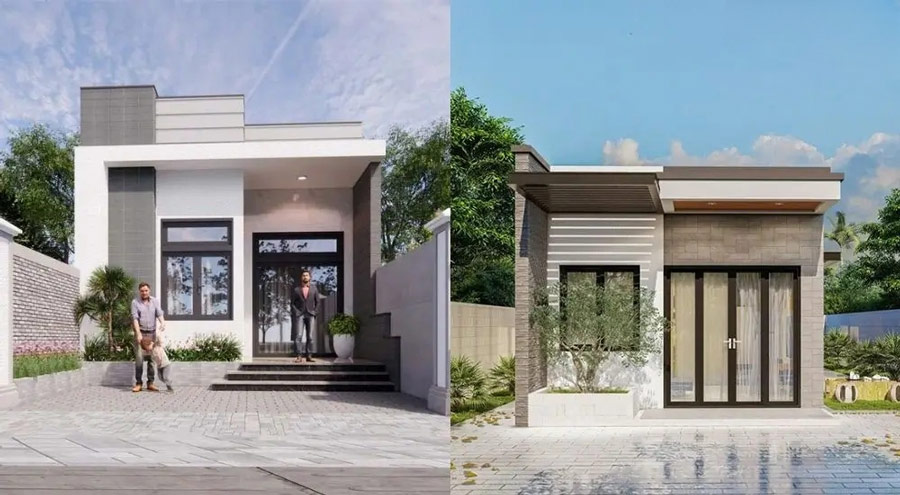 Mặt tiền nhà phố 5m 1 tầng