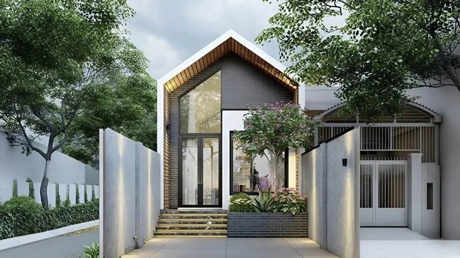 Mặt tiền nhà phố 5m 1 tầng