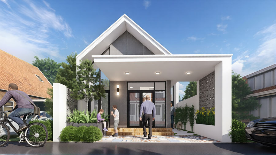 Mặt tiền nhà phố 6m 1 tầng