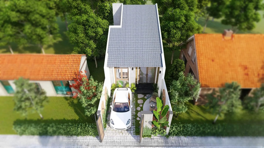 Mẫu nhà phố 6x20m 1 tầng