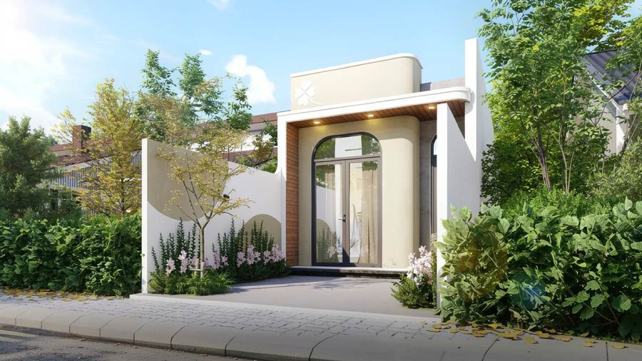 Mẫu nhà phố 4x20m 1 tầng