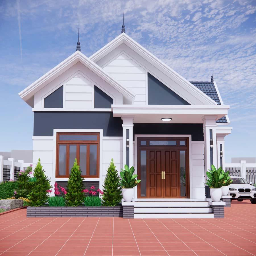 Nhà 1 tầng 300 triệu mái Thái
